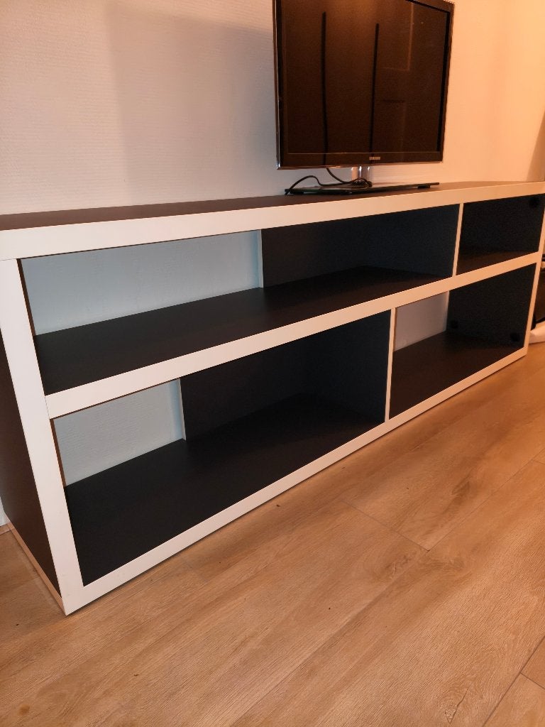 Uniek maatwerk TV-meubel – INTOS – MDF/HPL – 190 cm-design, Ophalen, Gebruikt, 150 tot 200 cm, Modern luxe