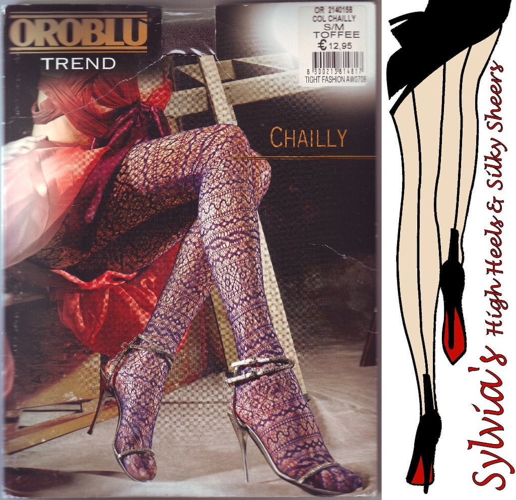 Oroblù Trend Chailly zwarte fantasiepanty excl. design m S/M, Bruin, Verzenden, Nieuw, Maat 40/42 (M)