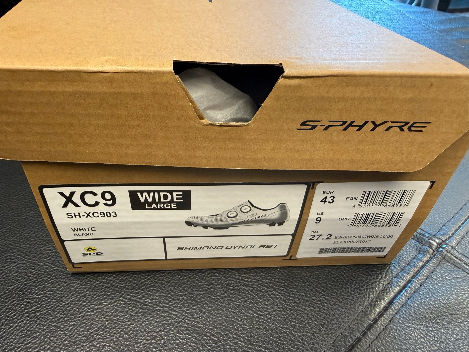 Nieuwe Shimano S-Phyre XC903 fietsschoenen - Wit, Maat 43, Heren, Schoenen, Nieuw, Overige maten