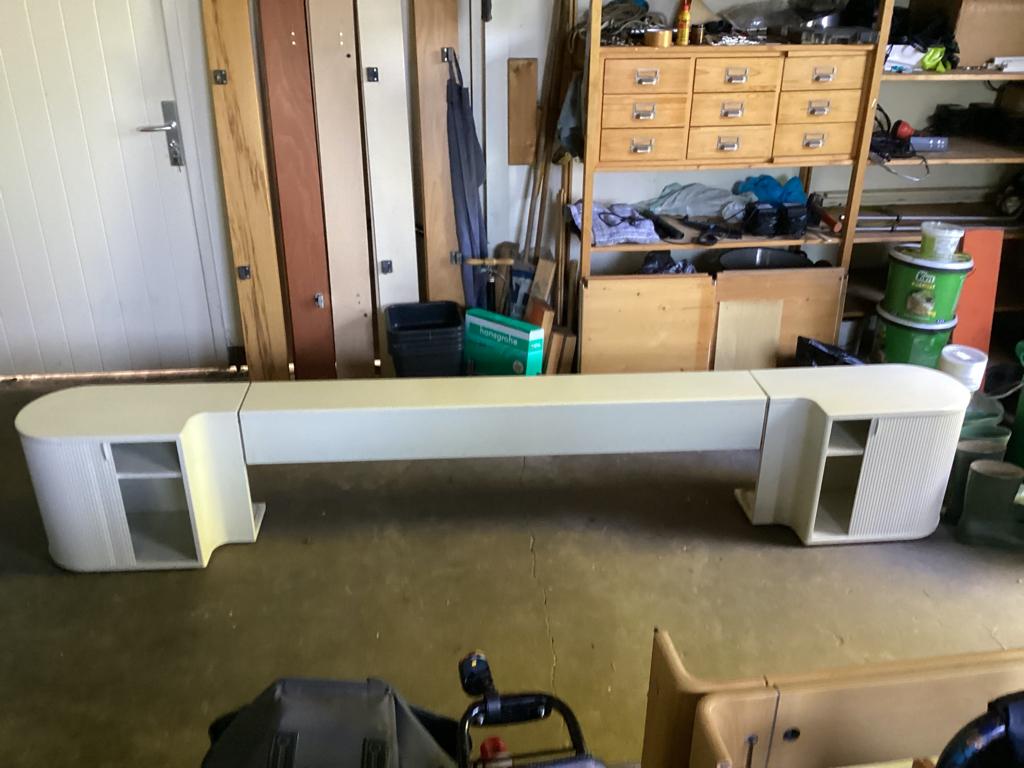 Auping Auronde achterwand incl kastjes 290 cm breed, Ophalen, Gebruikt, 65 cm of meer, Minder dan 55 cm