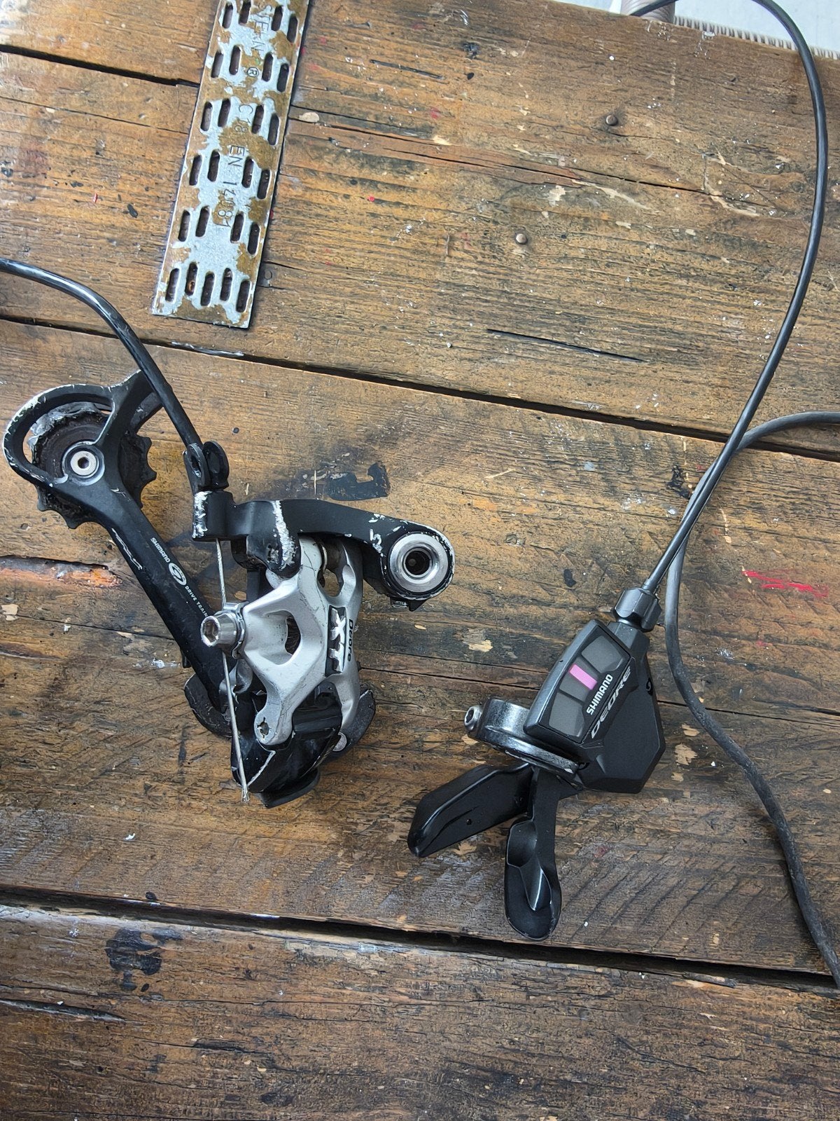 Shimano Deore XT derailleur + Deore shifter, Fietsen en Brommers, Ophalen of Verzenden