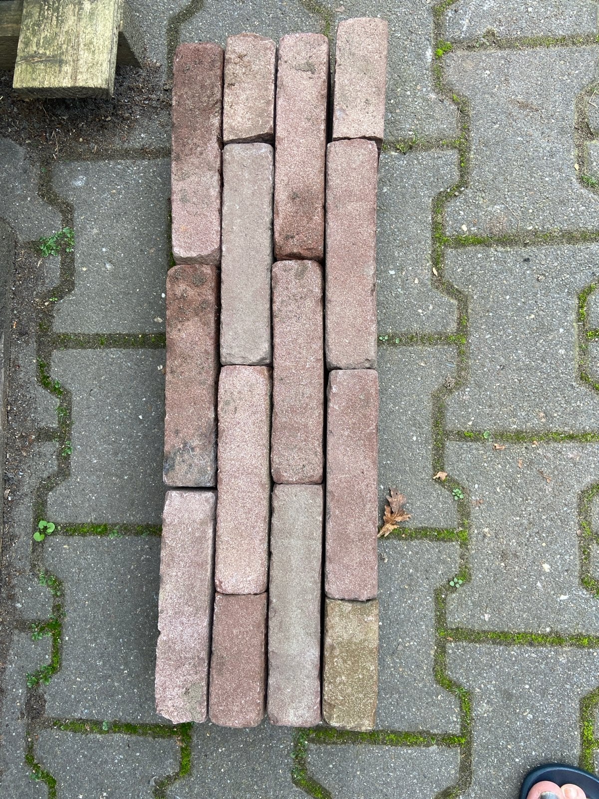 Straatklinkers 360 stuks 50x205 mm, Tuin en Terras, Gebruikt, Klinkers, Ophalen of Verzenden, Minder dan 5 m²