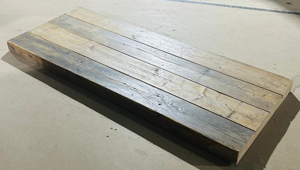 Tafelblad steigerhout 80x200 cm, Ophalen, 50 tot 100 cm, Zo goed als nieuw, Rechthoekig