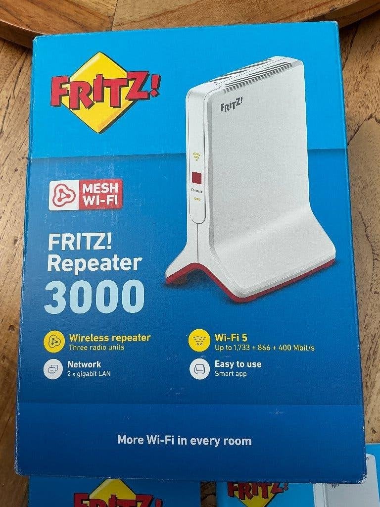 Fritz 3000 AX triband wifi 6 mesh repeater nieuw in doos, Ophalen of Verzenden, Nieuw, Fritz Repeater