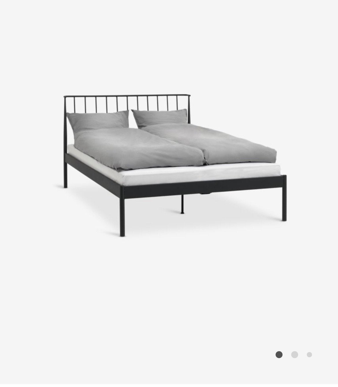 Zwart Metalen Tweepersoonsbed frame - 140x200 cm, Ophalen, Zwart, Tweepersoons, 140 cm