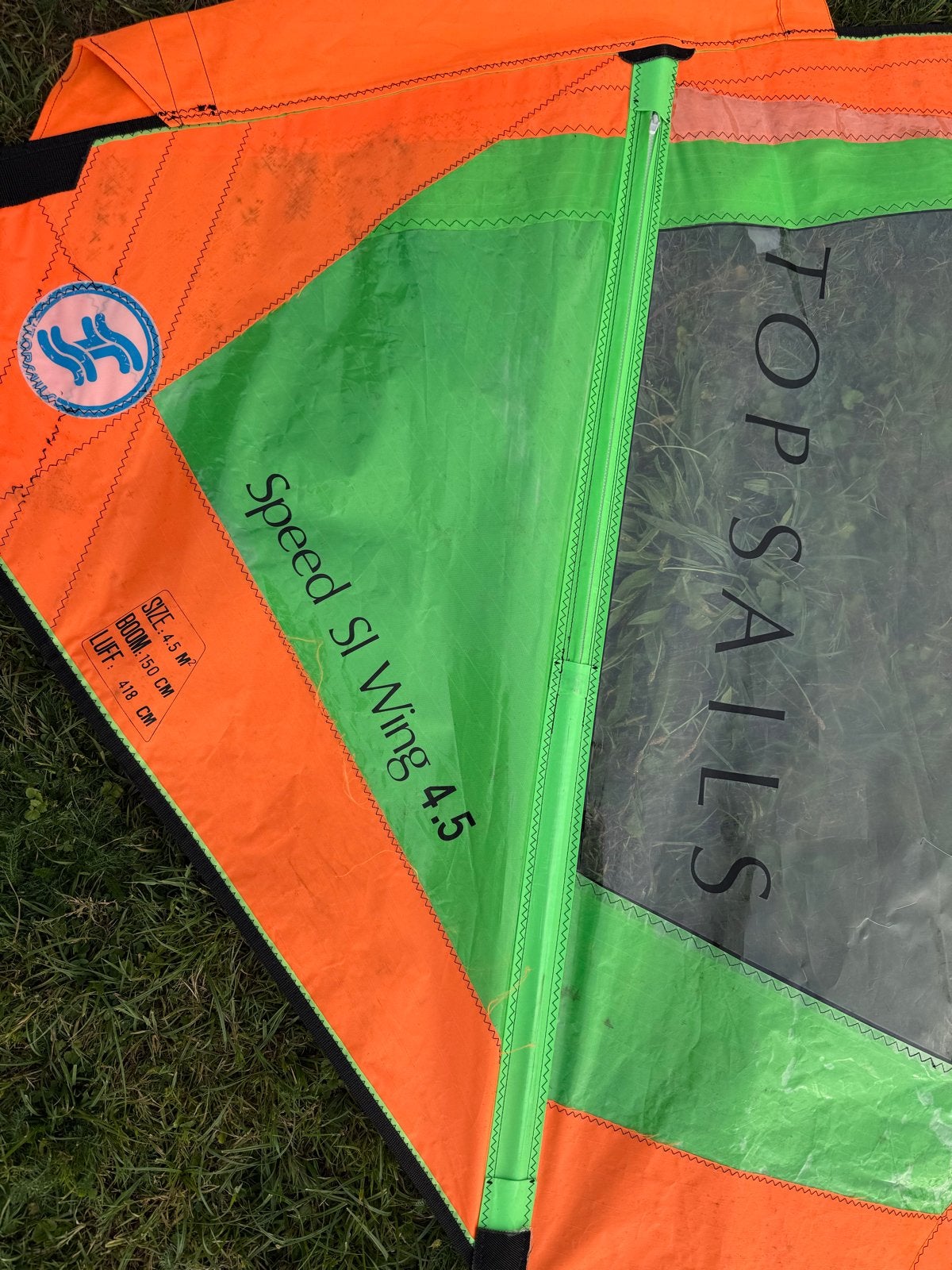 Windsurfzeil 4.5 m² - Speed Sl Wing, Overige merken, Gebruikt, Met giek, 3.5 tot 5 m²