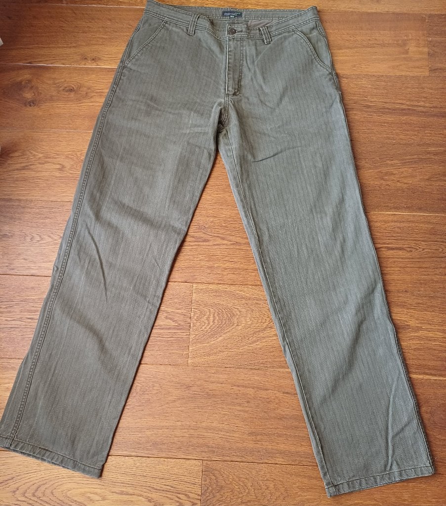 Heren Broek Jeans Grijs groen 36/34 Vintage ( Jool ), W36 - W38 (confectie 52/54), Overige kleuren, Ophalen of Verzenden, Essentials