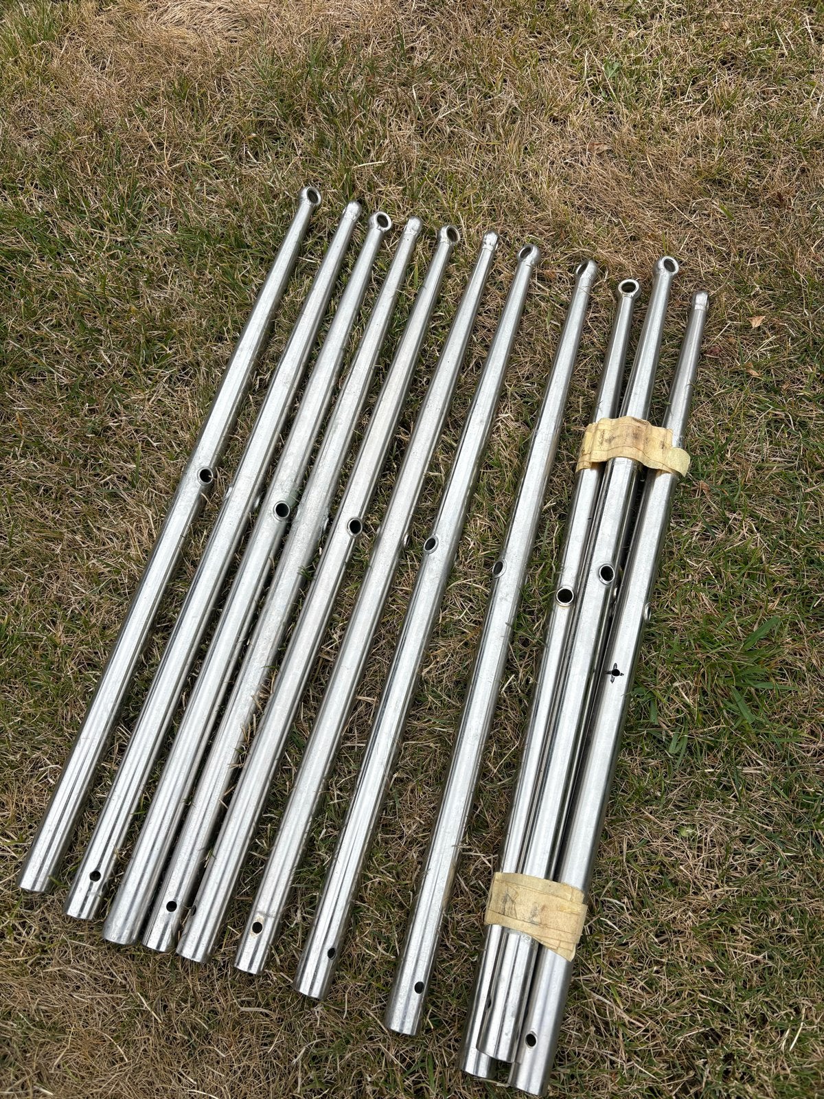 RVS scepters (12 stuks) voor boot, Watersport en Boten, Ophalen, Gebruikt, Dekbeslag, Zeilboot of Motorboot