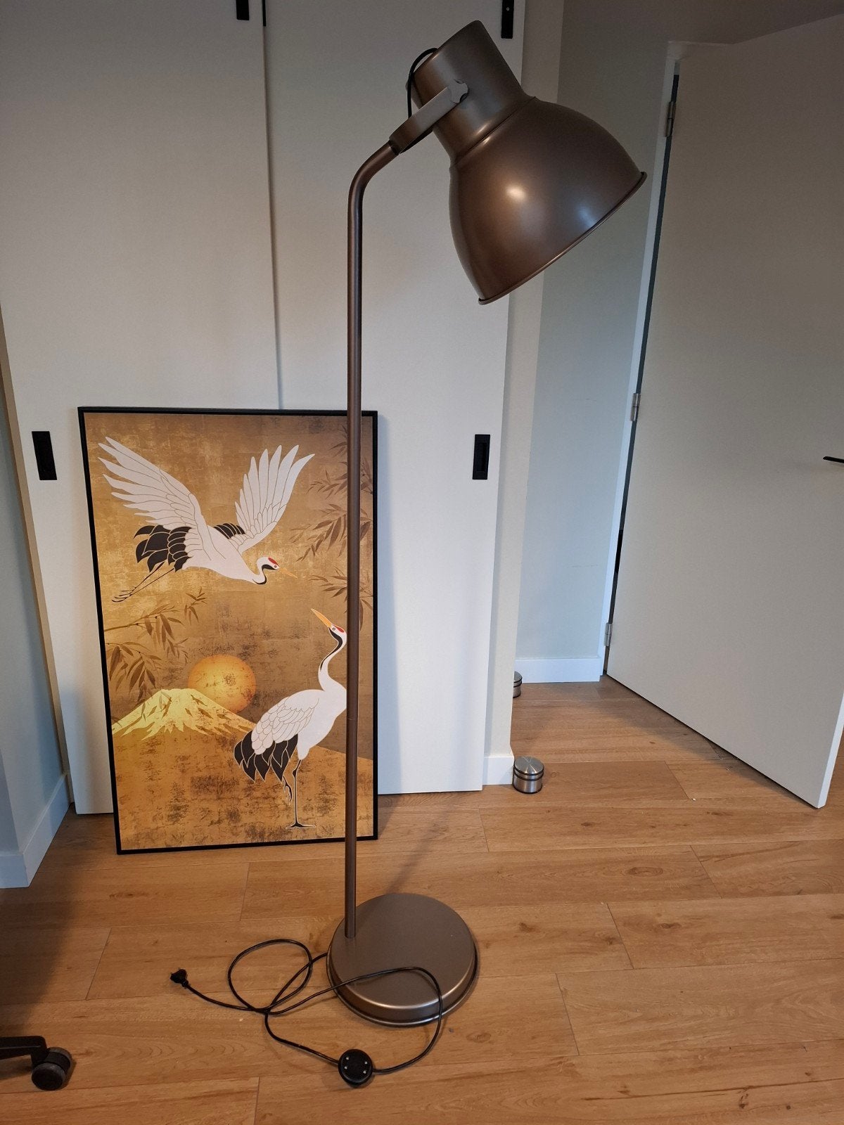 IKEA Hektar Vloerlamp Bronskleurig, Ophalen, Gebruikt, Industrieel, Modern, E27 (groot)