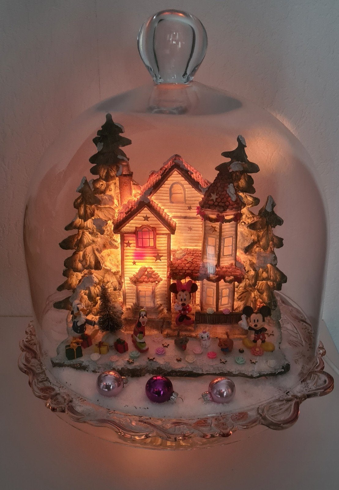 Prachtige grote stolp met minnie.mickey. Aristocats.donald., Ophalen of Verzenden, Nieuw