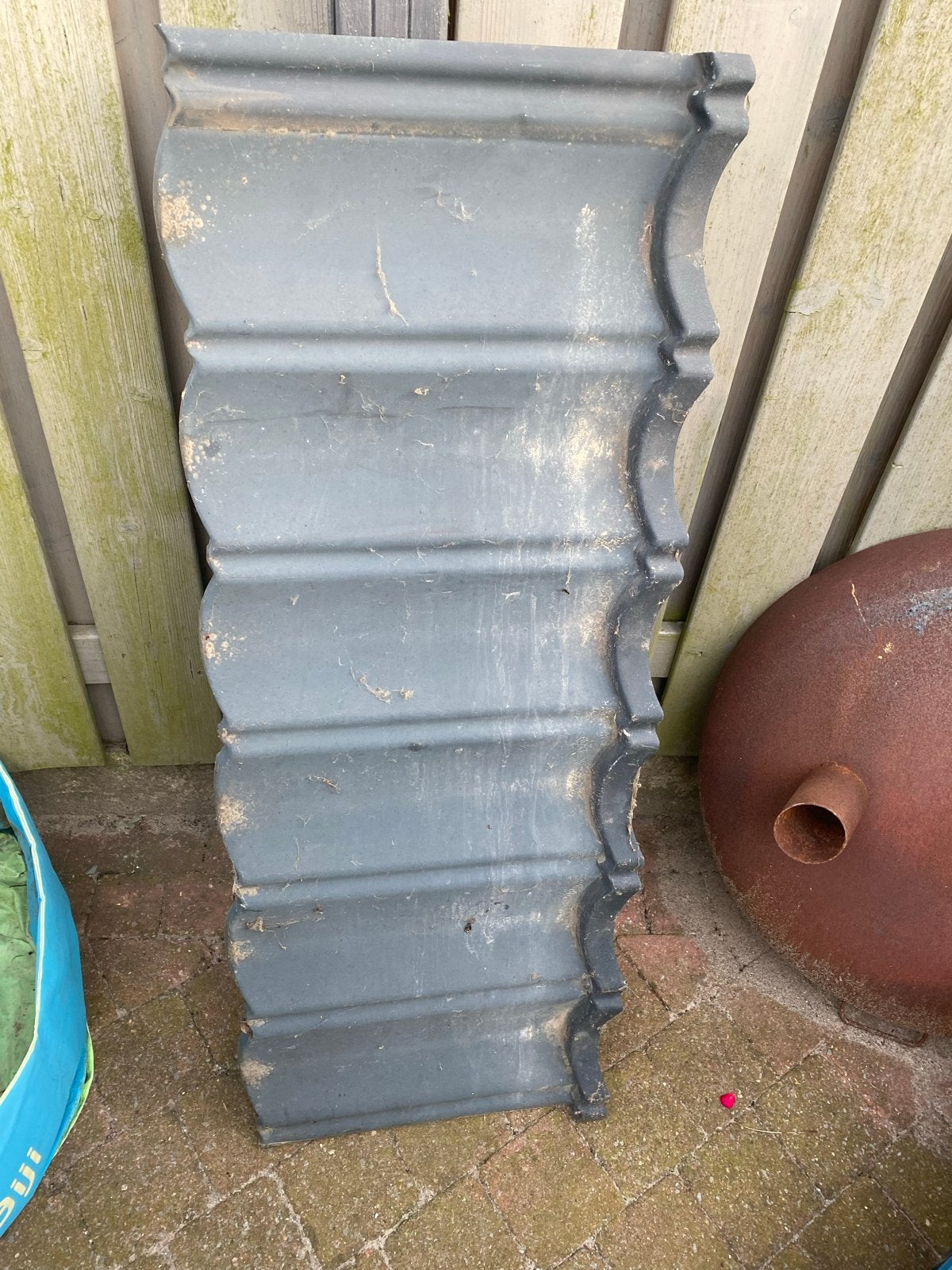 Metalen dakpanplaten - Grijs/Zwart, Dakplaat of Dakpanplaat, Gebruikt, Ophalen of Verzenden, 15 m² of meer