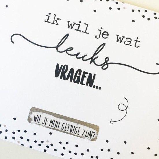 "Wil je mijn getuige zijn?" Kraskaart - GRATIS VERZENDING, Verzenden, Nieuw, Versiering, Geboorte of Huwelijk