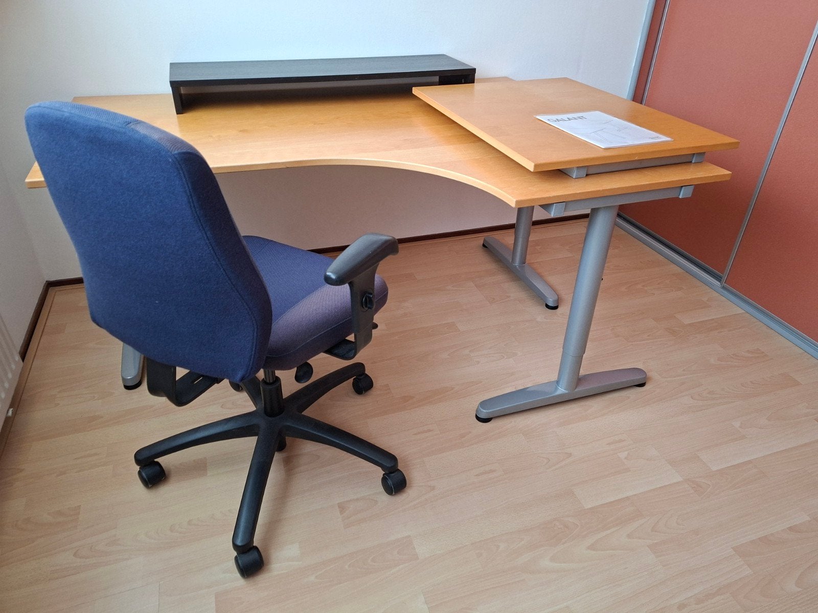 Ikea bureau, beuken type Galant, Huis en Inrichting, Ophalen, Gebruikt, 120 cm, Scandinavisch