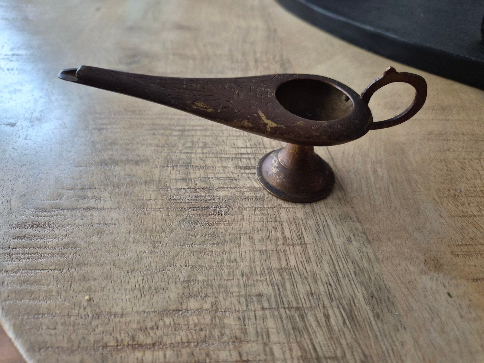 ouwe olie lamp,wenslamp, Ophalen of Verzenden, Koper of Brons