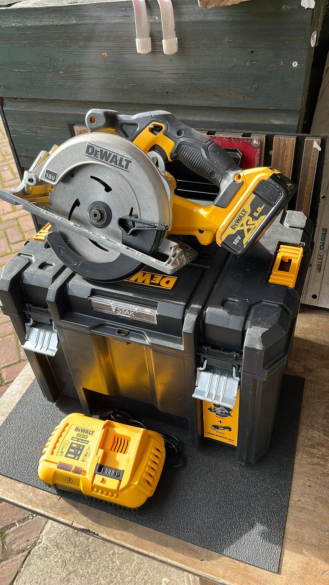 Dewalt DCS391 accu cirkelzaag, Ophalen, Gebruikt, Cirkelzaag, 30 tot 70 mm