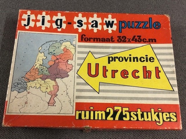 Zeer oude jig saw puzzel van Utrecht, Ophalen, Gebruikt