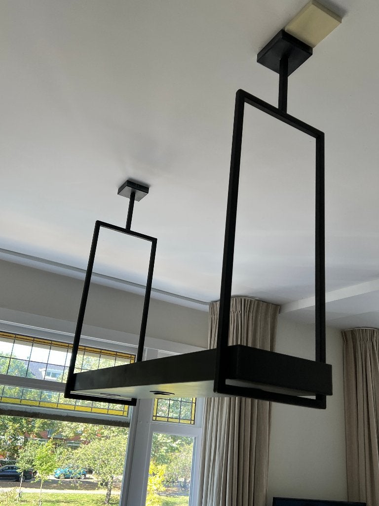 Hanglamp, zwart, Ophalen of Verzenden, Zo goed als nieuw, Metaal
