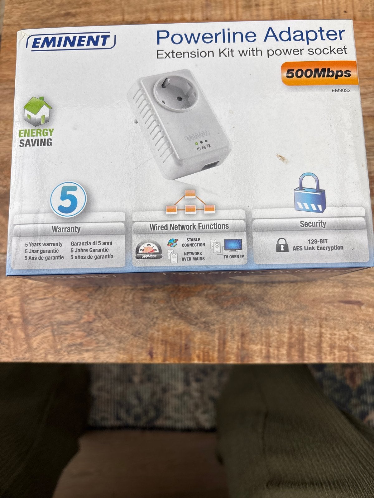 Eminent Powerline Adapter 500Mbps - Nieuw in doos, Ophalen of Verzenden, Nieuw