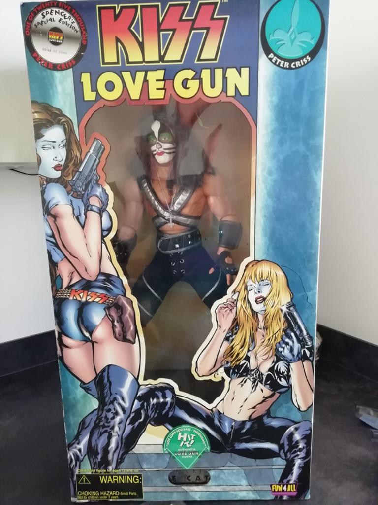 Kiss Peter Criss love gun doll 24 inch 1998, Ophalen of Verzenden, Zo goed als nieuw