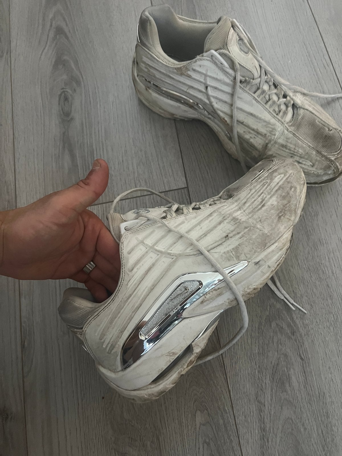 Nocta Hot Step 2 - Maat 45 - Opknappertje, Ophalen of Verzenden, Gedragen, Wit, Sneakers of Gympen