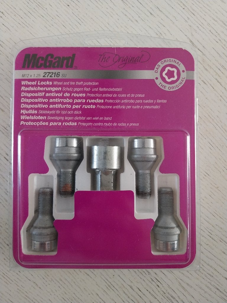McGard Slotbouten Conisch M12x1,25 Chrome, Auto diversen, Ophalen of Verzenden, Zo goed als nieuw