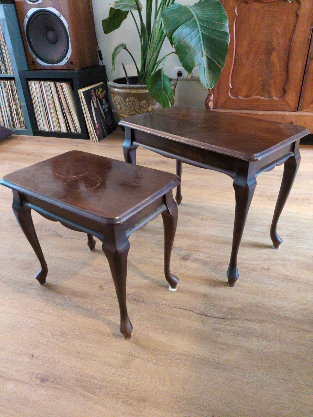 Vintage Bijzettafels Set - Nesttafels Hout, Antiek en Kunst, Ophalen