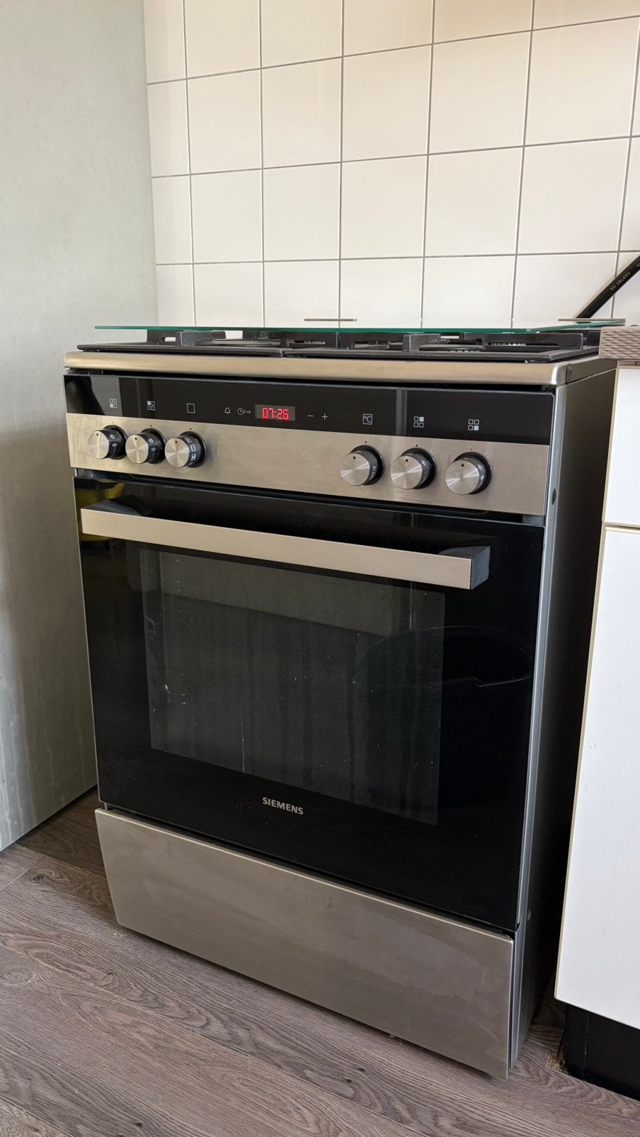 Siemens fornuis rvs GRATIS AFHALEN, Witgoed en Apparatuur, Fornuizen, Ophalen, Gebruikt, 4 kookzones, Gas