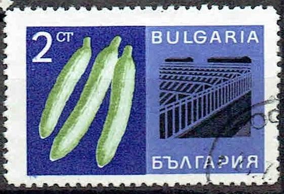 Bulgarije 1967 Komkommer Groenten landbouw kassen, Verzenden, Gestempeld, Dier of Natuur