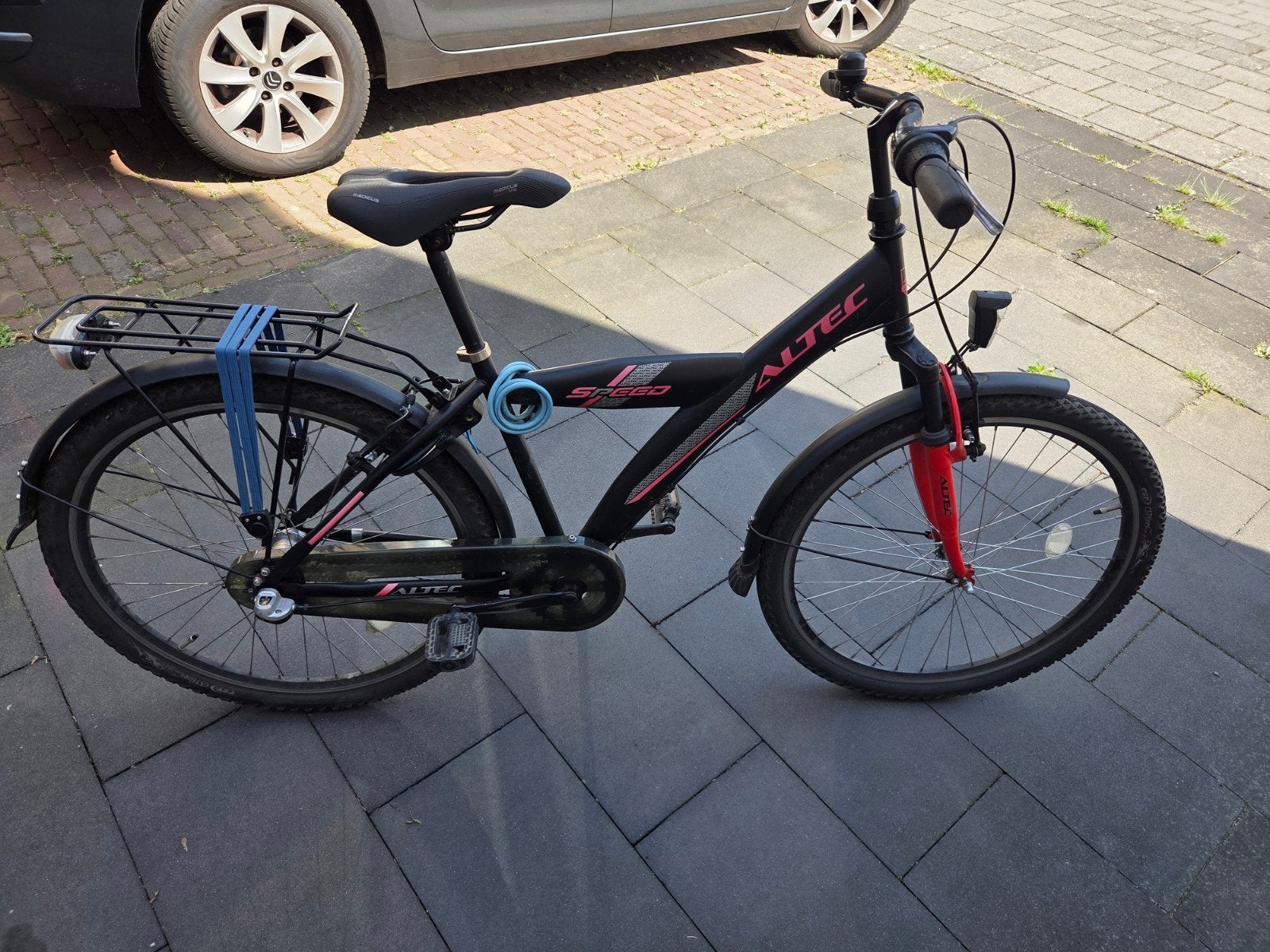 Altec jongensfiets met 3 versnellingen en handremmen, Velgrem, Versnellingen, Minder dan 49 cm, Zo goed als nieuw