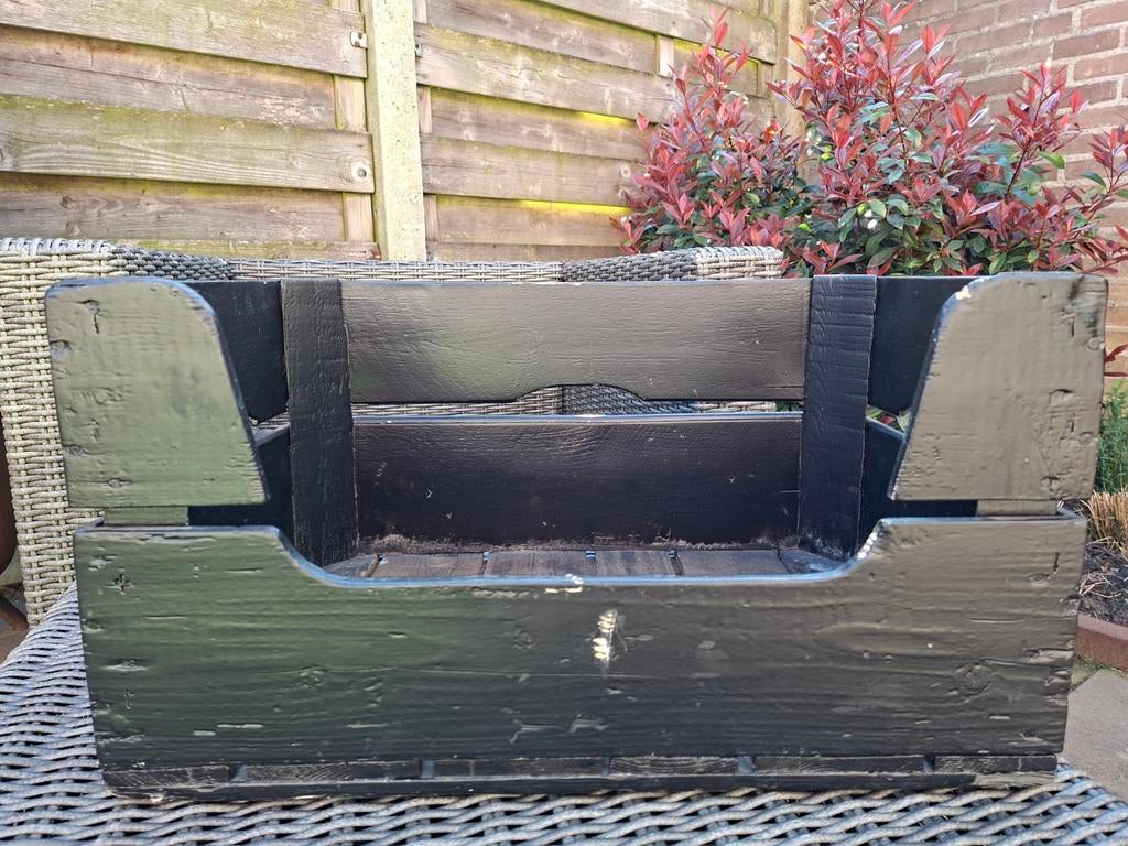 Hondenmand kattenmand zwart hout fruitkist, Ophalen of Verzenden, Gebruikt, Overige
