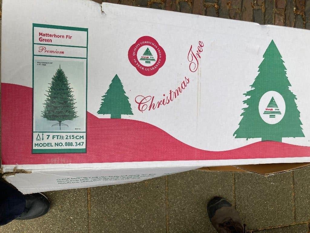 Kunstkerstboom 215 cm hoog Triumph Tree Matterhorn, Ophalen, Gebruikt