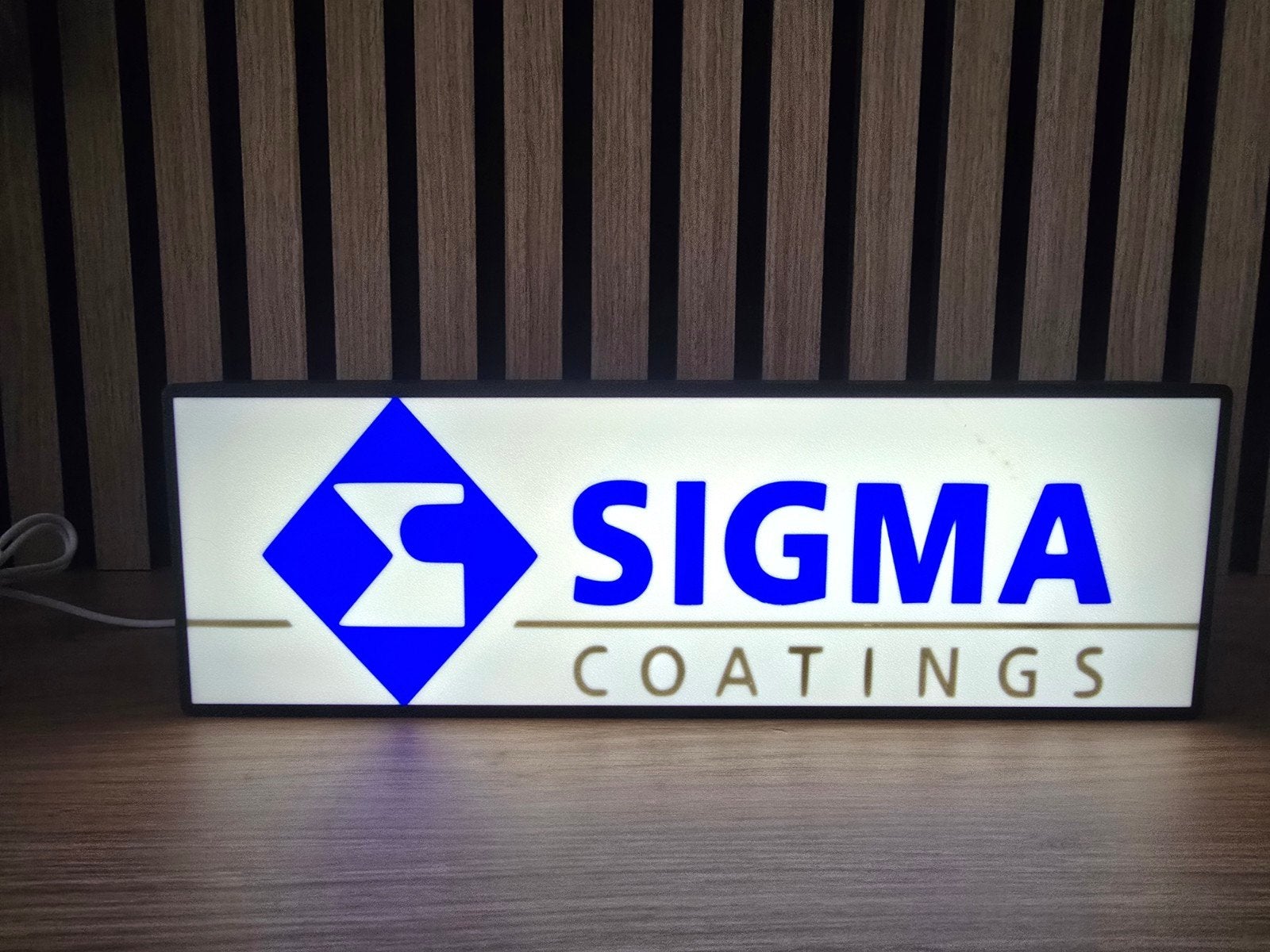 Sigma Coatings Lichtbak - Reclamebord, Verzamelen, Merken en Reclamevoorwerpen, Ophalen of Verzenden