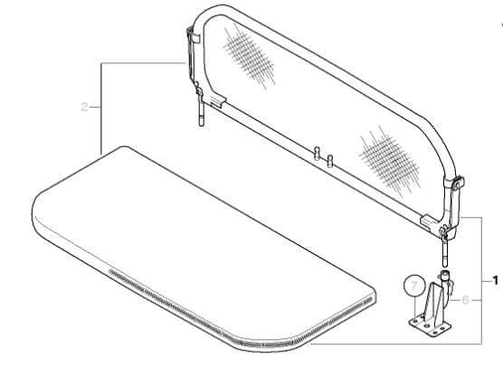Originele set windscherm steunen BMW Z3  Roadster cario, Gebruikt, -, -, Ophalen of Verzenden
