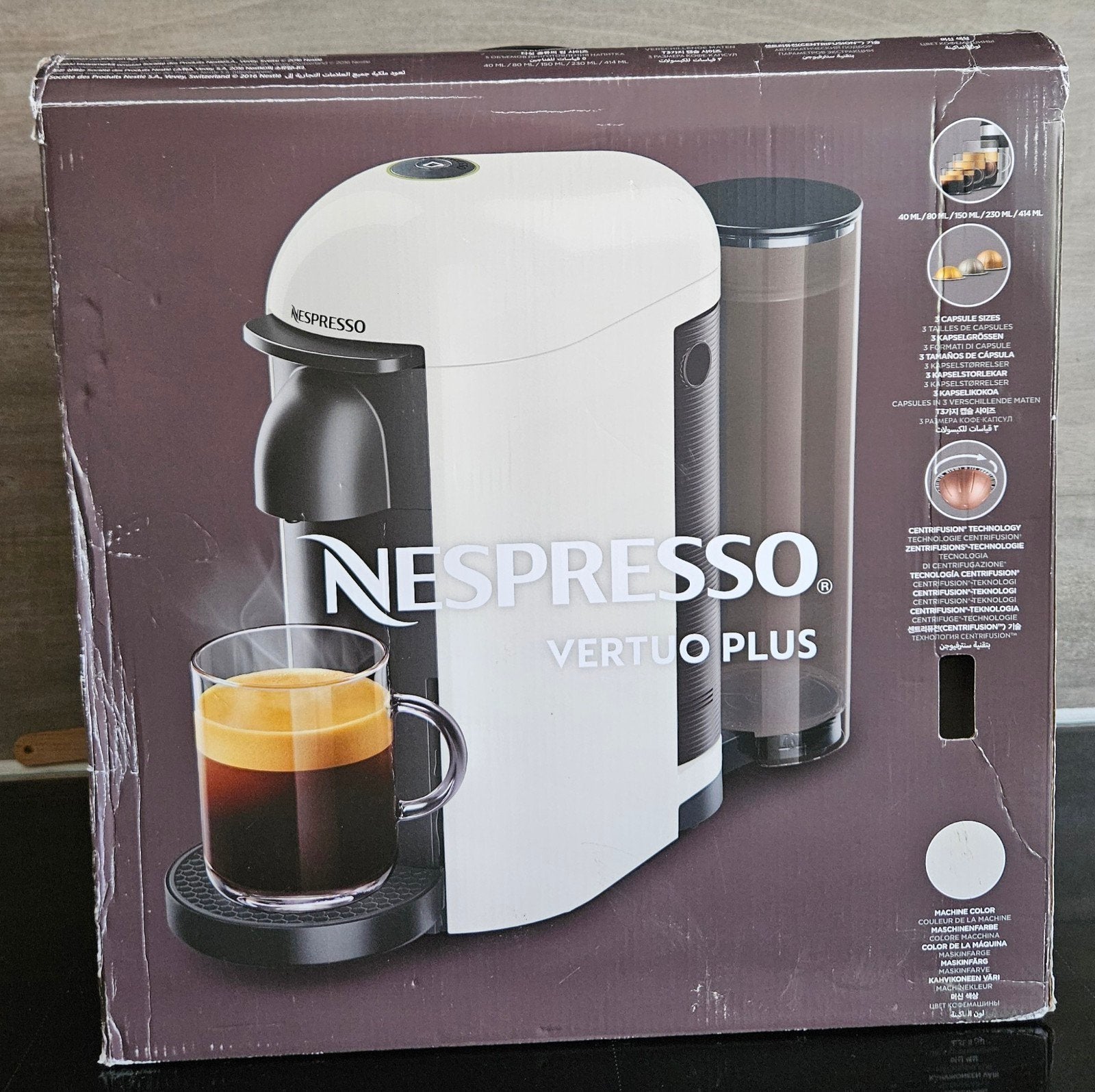 Nespresso Vertuo Plus - Nieuw in doos, Ophalen, Nieuw, Koffiemachine, Koffiepads en cups