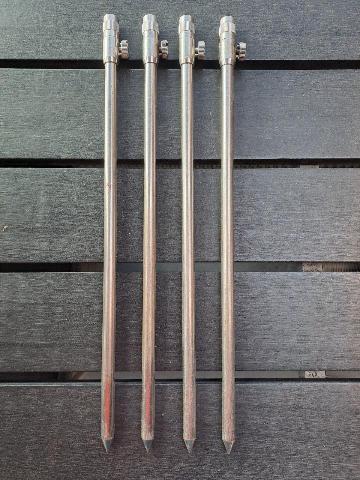 RVS banksticks - Set van 4, Ophalen of Verzenden, Gebruikt, Overige typen