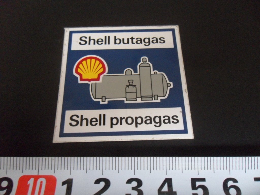 sticker shell butagas / shell propagas *, Verzamelen, Ophalen of Verzenden, Zo goed als nieuw