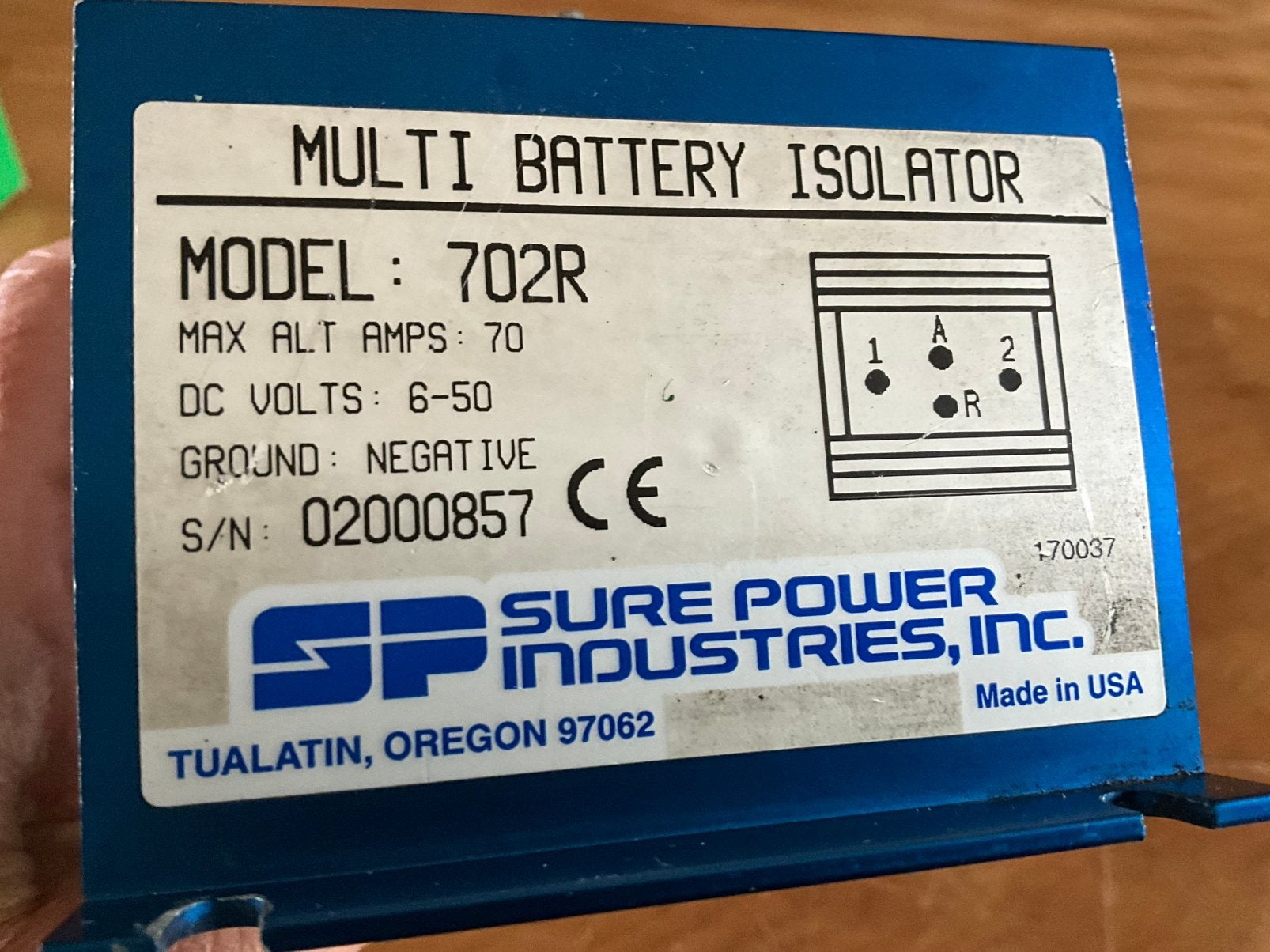 Sure Power 702R accu-isolator 70A - ongetest, Ophalen of Verzenden, Gebruikt, Motor en Techniek