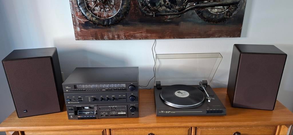 Dual platenspeler versterker radio cassettedeck luidsprekers, Losse componenten, Zo goed als nieuw, Ophalen, Tuner of Radio