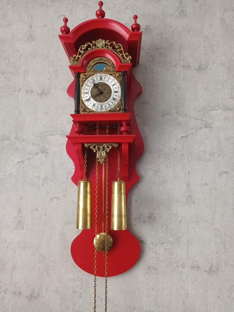 Friese staartklok, Huis en Inrichting, Ophalen, Met gewichten, Analoog, Retro