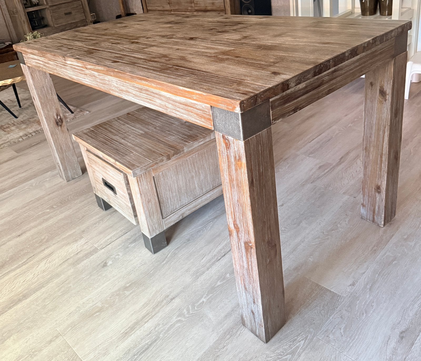 Eettafel van de Bommel, Ophalen, 50 tot 100 cm, Zo goed als nieuw, 150 tot 200 cm
