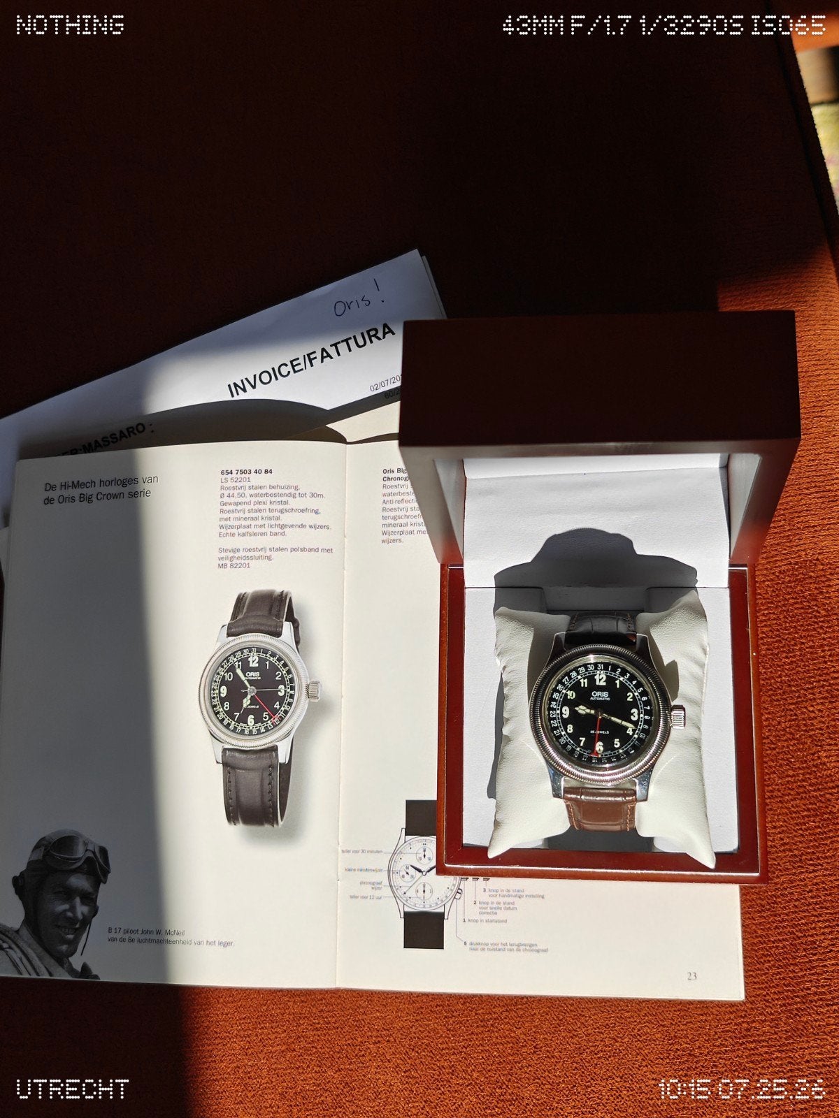 Oris Big Crown Pointer Date 44mm Case Ref. 7503/19 25515, Ophalen of Verzenden, Leer, Overige merken