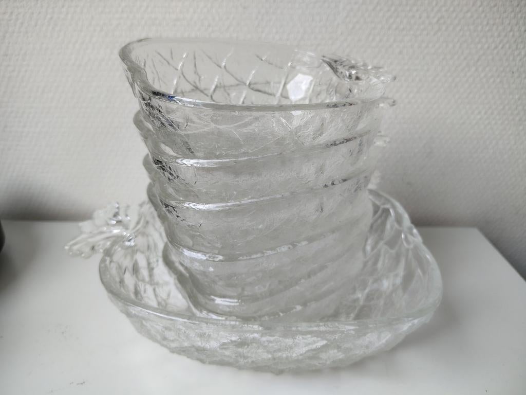 Glazen schalen set ananas, Ophalen of Verzenden