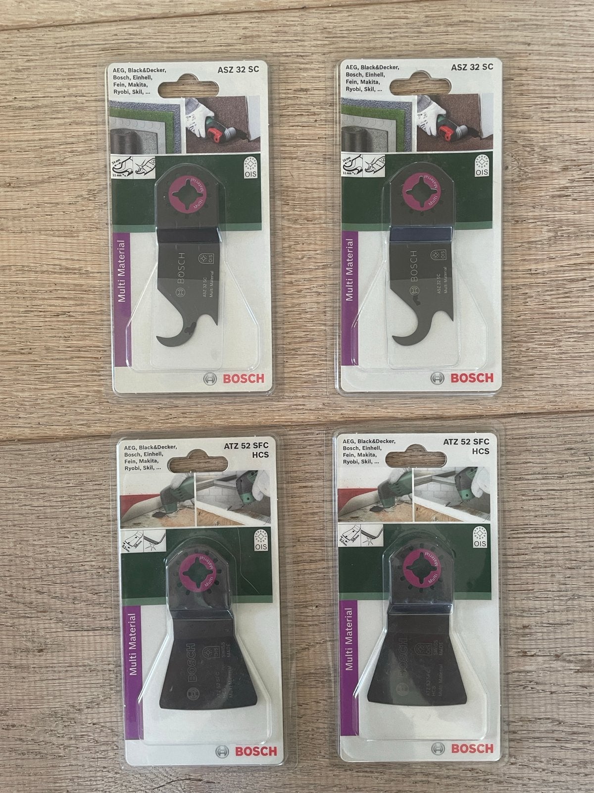 Bosch Multitool Accessoires: 2x Tapijtsnijder, 2x Schraper, Doe-het-zelf en Verbouw, Ophalen of Verzenden, Nieuw