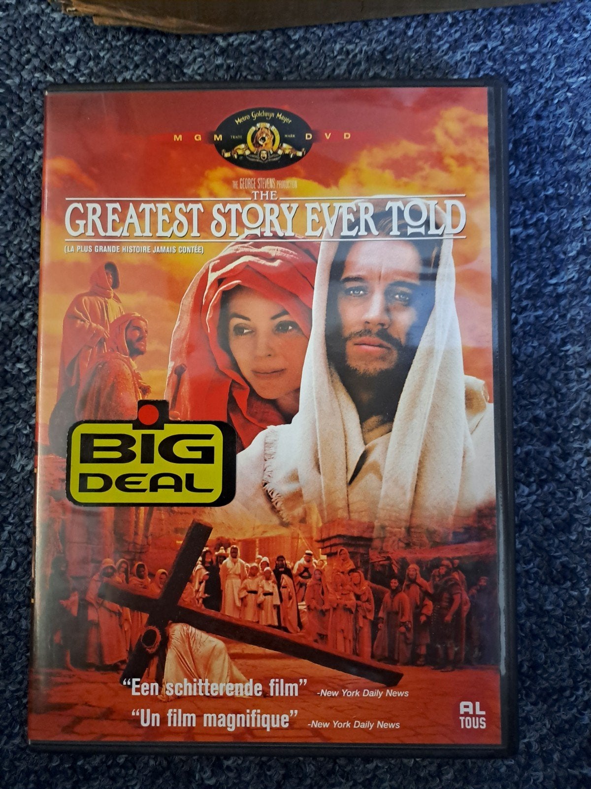The Greatest Story Ever Told DVD - Klassieke Bijbelfilm, Nederlands, Ophalen of Verzenden, Inclusief doosje, Gebruikt