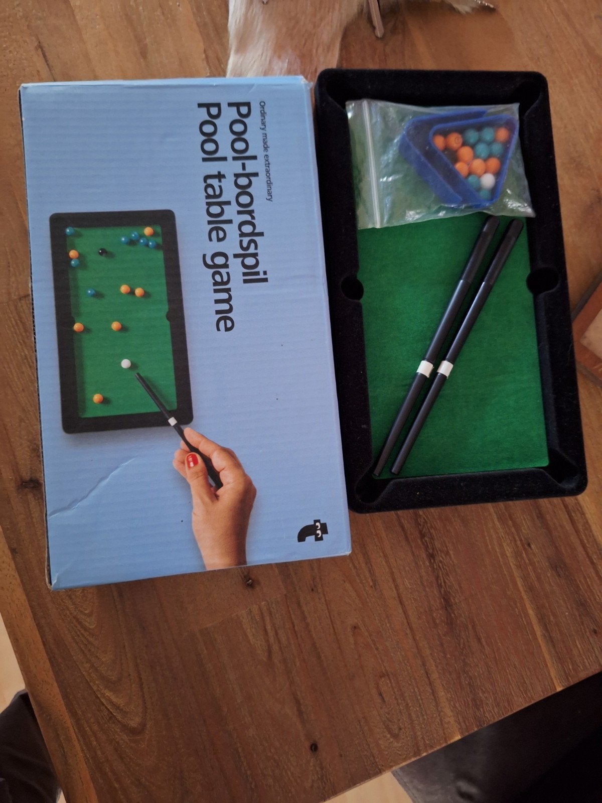 Mini biljart / pooltafel compleet in doos, Ophalen