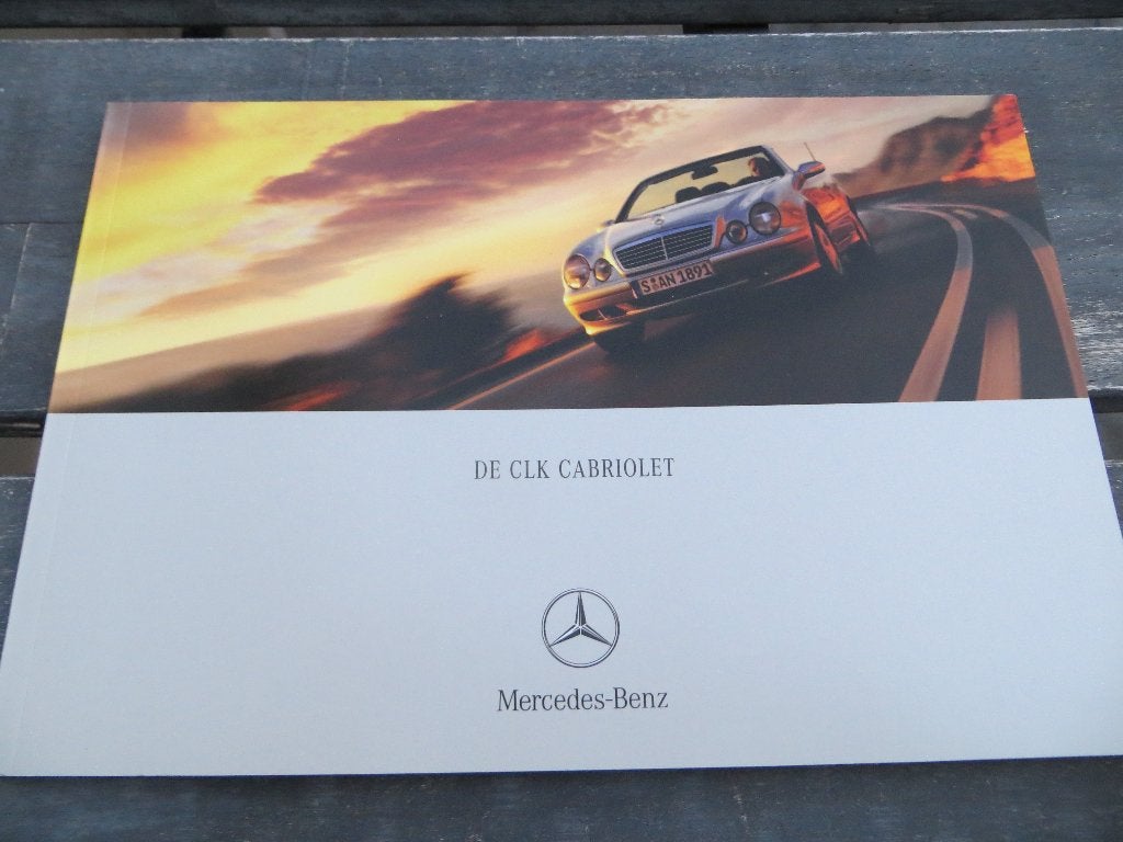 Folder Mercedes-Benz CLK Cabriolet 2000, 2001, 2002, Zo goed als nieuw, Mercedes-Benz, Mercedes, Ophalen of Verzenden