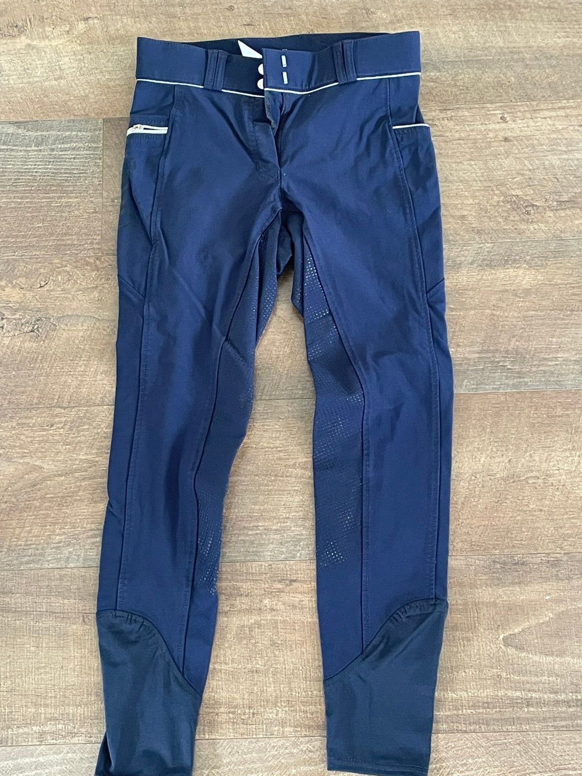 Donkerblauw horsegloss rijbroek maat 36, Blauw, Dressuur, Overige merken, Zo goed als nieuw