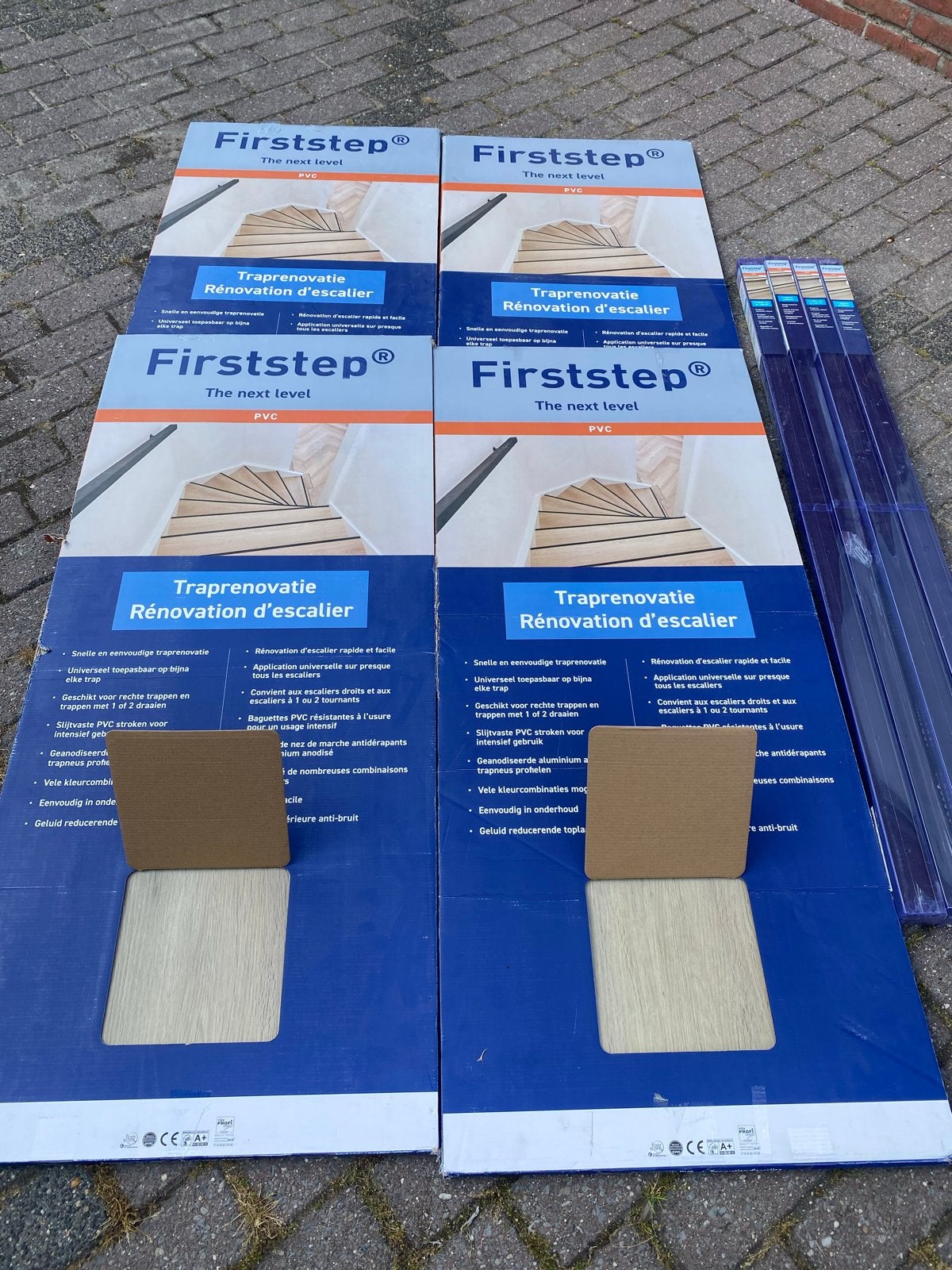 Firststep Traprenovatieset PVC Smokey Eiken 16 Treden, Ophalen, Nieuw, Trap, Minder dan 2 meter