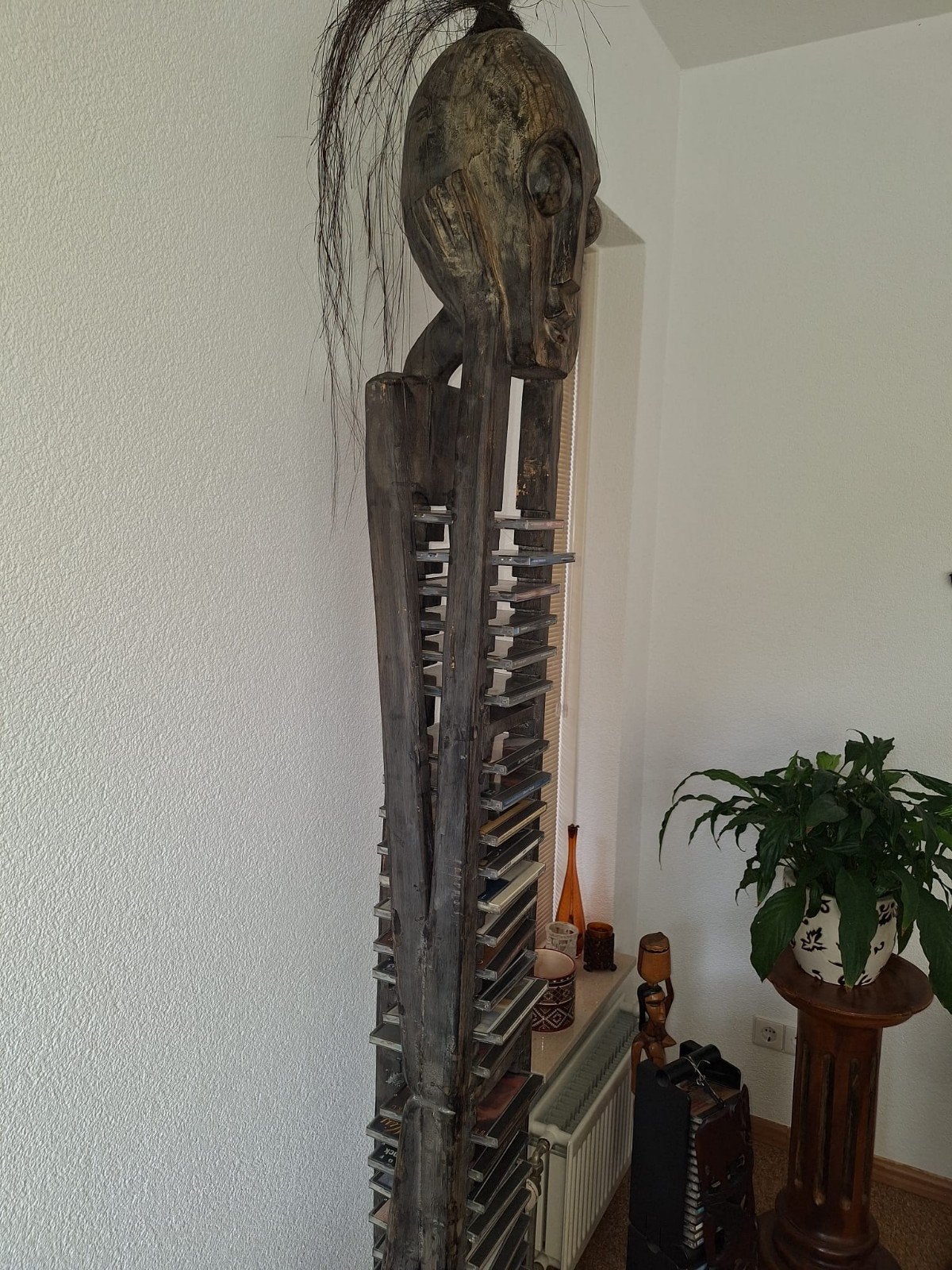 Houten Totempaal - Afrikaanse Stijl, Antiek en Kunst, Kunst | Beelden en Houtsnijwerken, Ophalen, Overige onderwerpen, Handgemaakt