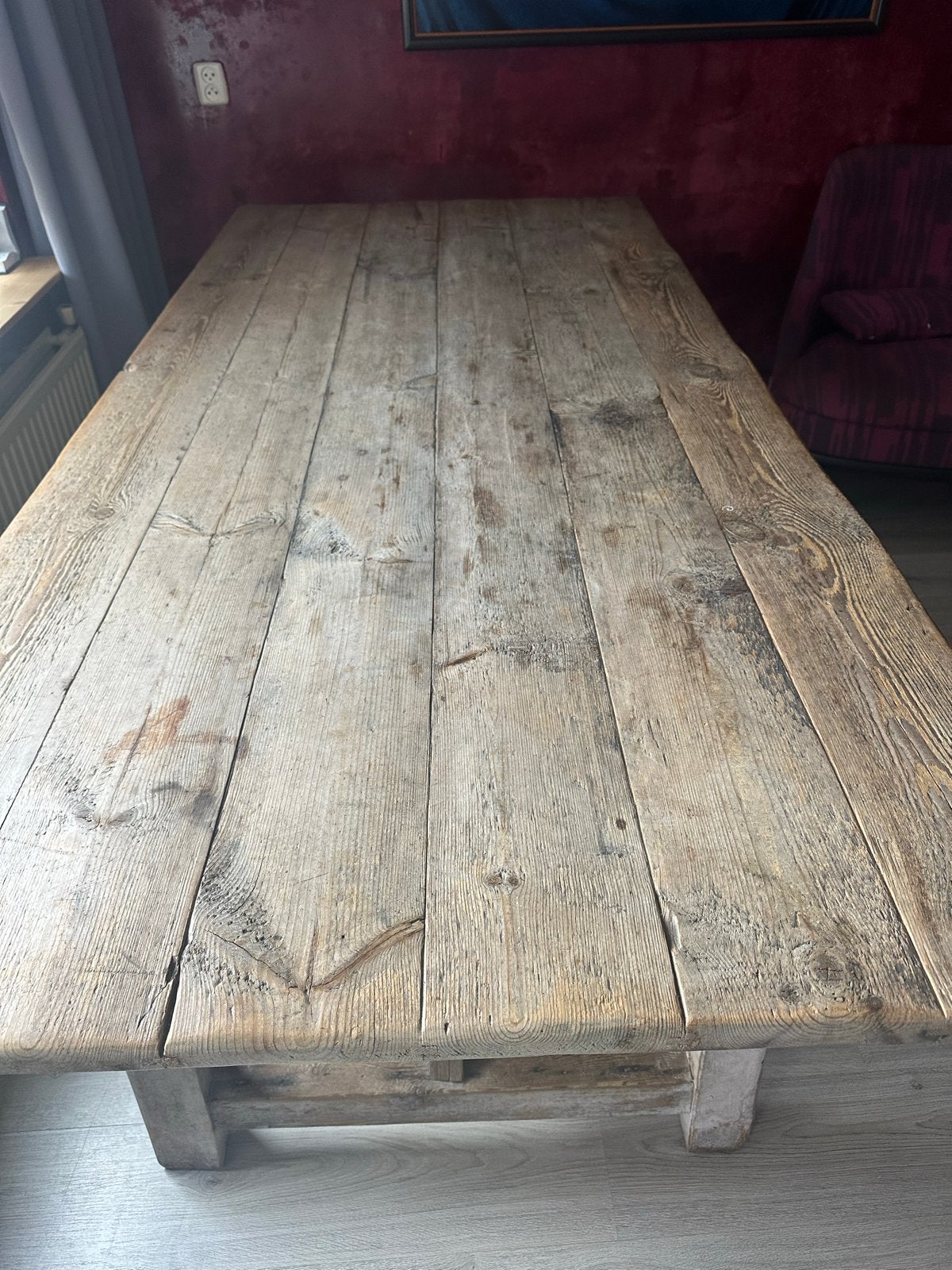 Robuuste houten eettafel - Landelijke stijl, Ophalen